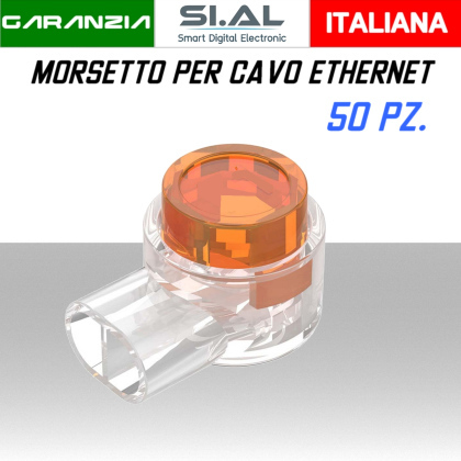 Morsetto di giunzione per cavo di rete ethernet a crimpare 50 pz.