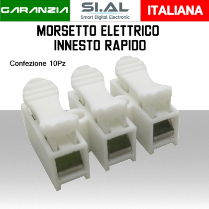 Morsetti elettrico ad innesto rapido 3 poli confezione 10 pz.