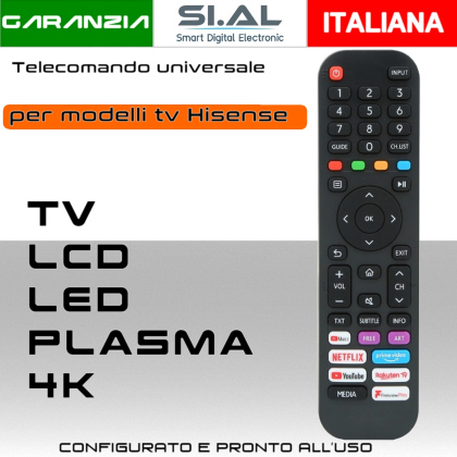 Telecomando universale per TV HISENSE come l'originale