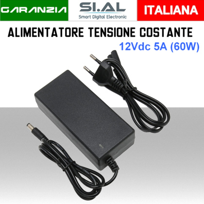 Alimentatore universale 12V tensione costante 5000mA 60W