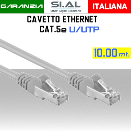 Cavo ethernet Patch CAT.5e UTP da 10 metri