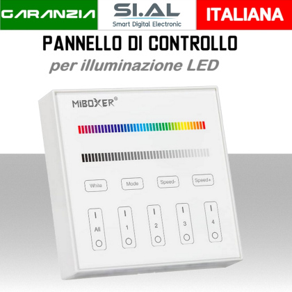 Pannello di controllo touch per illuminazione LED RGBW 4 zone