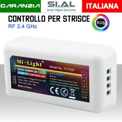 Controller per strisce LED RGB 12/24V wireless RF 2,4 GHz 