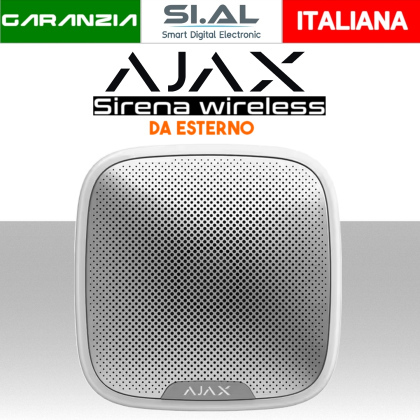 Sirena allarme wireless da esterno senza fili Ajax StreetSiren