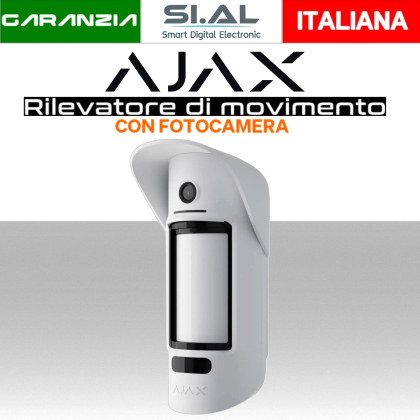 Rilevatore di movimento esterno wireless con fotocamera Ajax MotionCam 