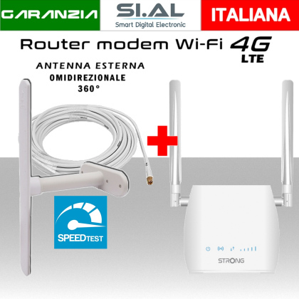 Router wifi sim 4G internet completo di antenna esterna LTE Omnidirezionale 