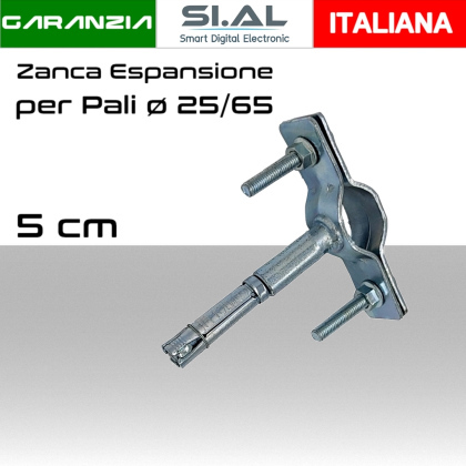 Zanca ad espansione da muro con tassello distanziata 5 cm