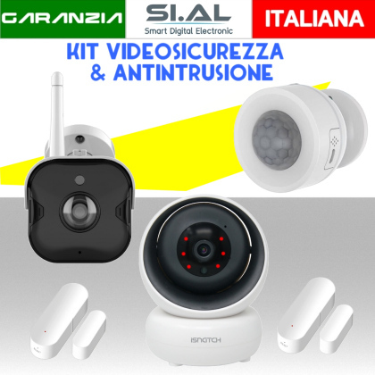 Kit per videocontrollo e monitoraggio intrusioni WI-FI