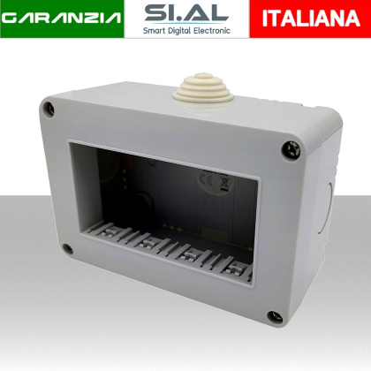 Scatola da parete a 4 moduli compatibile con Vimar Plana