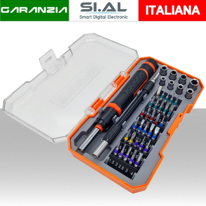 Set cacciavite di precisione a punte intercambiabili 41 pezzi 