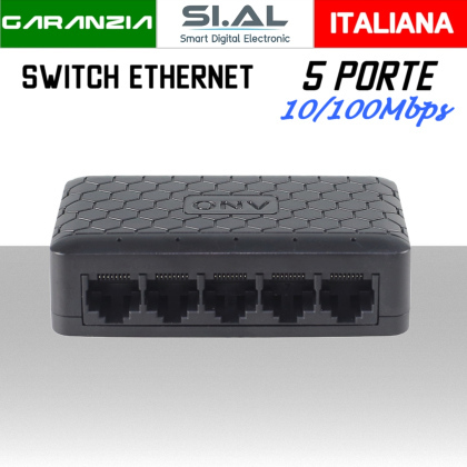 Switch Ethernet 5 Porte 10/100 Lan modello H1005ES