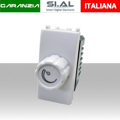 Dimmer Interruttore 220V regolabile per illuminazione Compatibile Vimar Plana Bianco