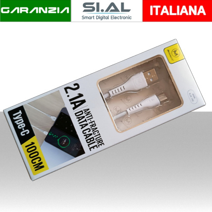 Cavo USB tipo C da 1 metro per ricarica rapida e trasferimento dati 