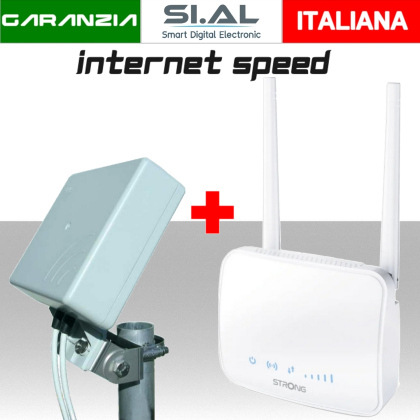Router wifi sim 4G internet completo di antenna esterna LTE a pannello