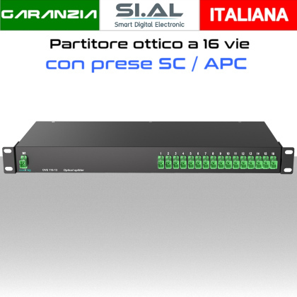 Splitter ottico 16 vie prese SC/APC