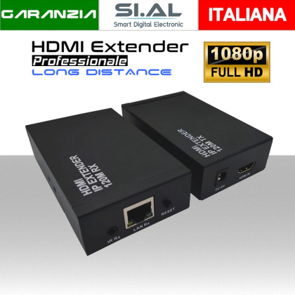 Estensore HDMI Ethernet Cat5e/6  Distanza 120 metri