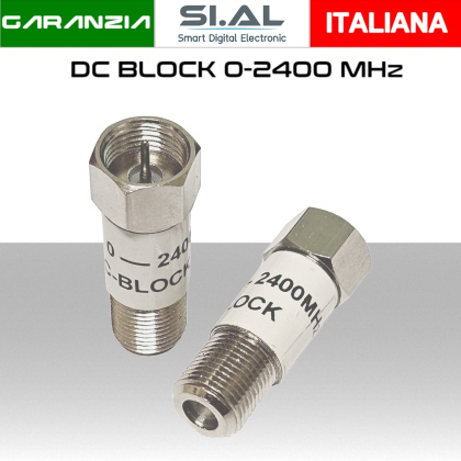 Blocco DC Coassiale 0-2400 MHz passante - Isolatore di Tensione