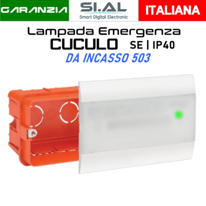Lampada emergenza LED da incasso 503 11W SE IP40 CUCULO