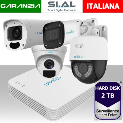 KIT Videosorveglianza IP PoE  4 telecamere »Miste« con NVR 8MP e HARD DISK 2TB