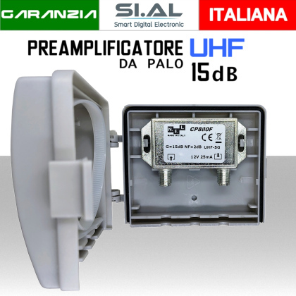 PreAmplificatore UHF 15dB da PALO Filtro 5G | CP880F