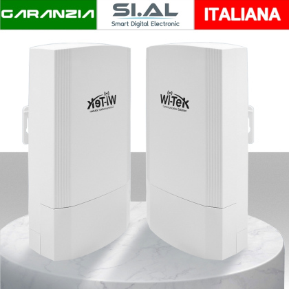 Ponte radio WIFI 5GHz CPE punto punto PoE 3km | WI-TEK WI-CPE511H 