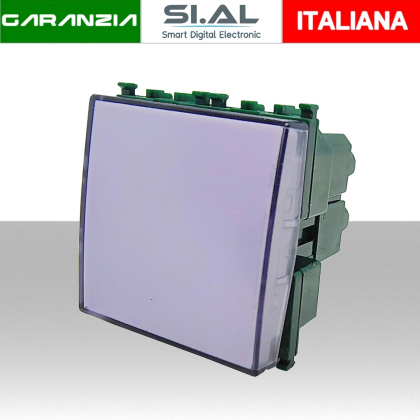 Pulsante Campanello con targa portanome Compatibile Vimar Plana Bianca