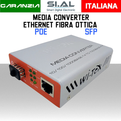 0958 Media Converter Ethernet Fibra Ottica Gigabit PoE