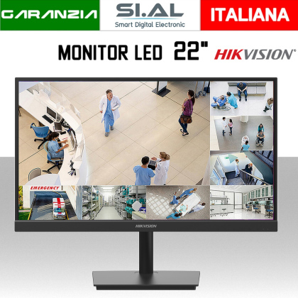 Monitor Led per videosorveglianza da 22 pollici HDMI-VGA Hikvision