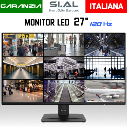 Monitor Led 27 pollici HDMI-VGA per Ufficio Gaming e Sicurezza