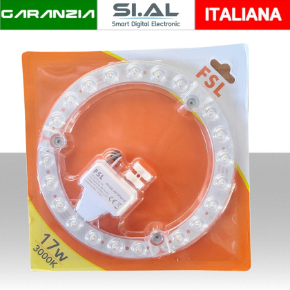 Circolina LED Magnetica 17W 3000K Luce Calda 1528 Lumen | Ricambio Plafoniera