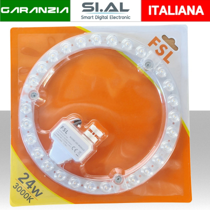 Circolina LED Magnetica 24W 3000K Luce Calda 2175 Lumen | Ricambio Plafoniera