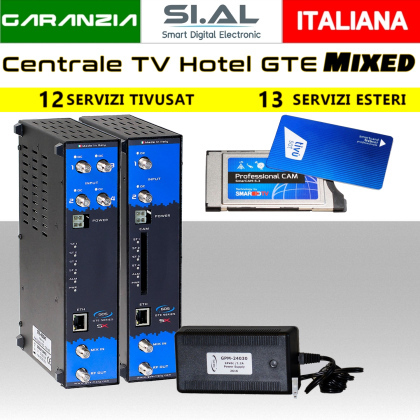 Centrale TV per HOTEL 25 Canali Esteri e Tivusat | GD Service 