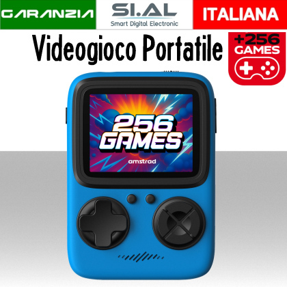 Console Gaming Portatile 256 videogiochi retrò precaricati | Amstrad 710 BLU