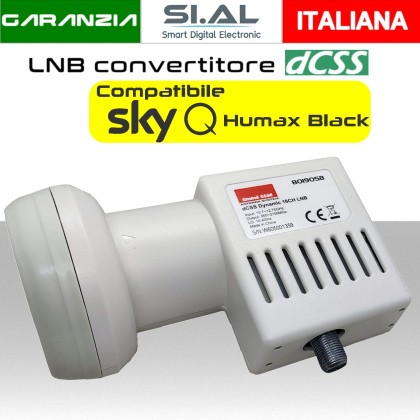 Lnb dCSS 1 uscita per parabola compatibile SKYQ Black-Platinum |  Emme Esse 80190SB
