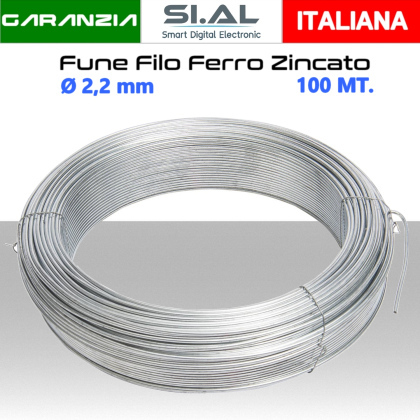  Filo di ferro zincato Ø 2,2 mm per tiranti pali antenna Matassa 100 metri | CBD A081700