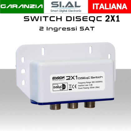 Switch DiSEqC 2x1 EDISION Dual Feed con un Solo Cavo