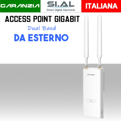 Access Point Ripetitore Wi-Fi Dual Band Lan Gigabit da Esterno | IP-COM