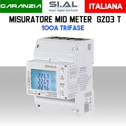Misuratore MID Meter Trifase 100A Grohm GZ03T