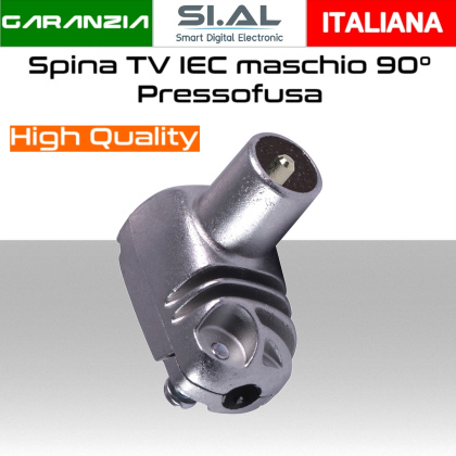 Connettore TV Maschio 90° Televes 413210 Classe A
