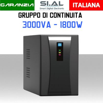 Gruppo di continuità UPS 3000VA 1800W per Pc-Tvcc-Pos-Router