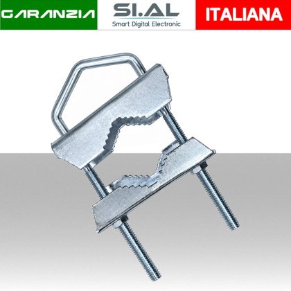Zanca da Ringhiera Rinforzata Per Pali Antenna Ø 30-55 mm | ZN10C8 